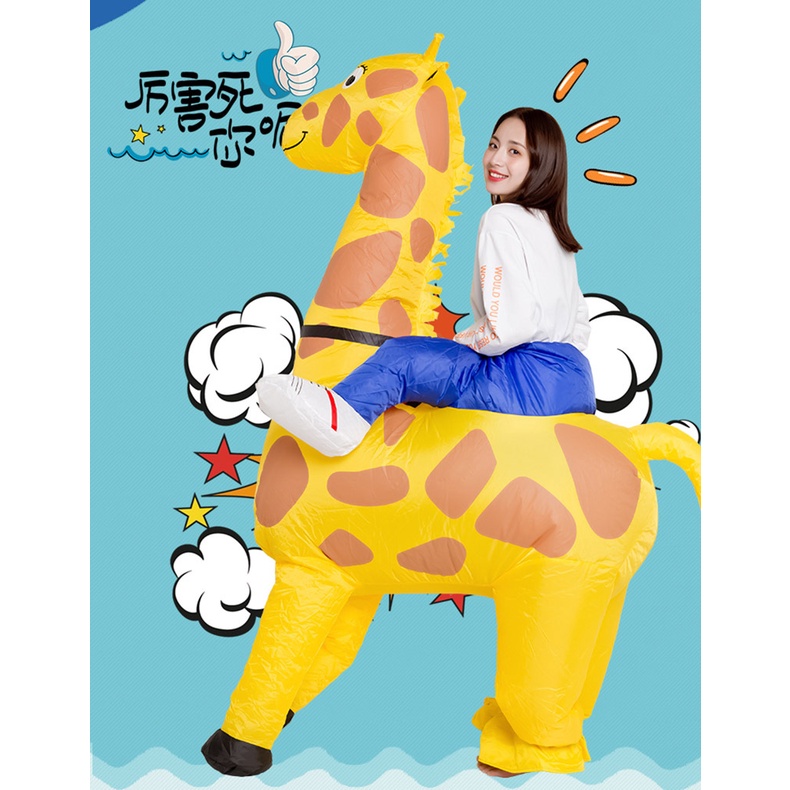 Bộ Đồ Hóa Trang Hươu Cao Cổ Bơm Hơi Hóa Trang Halloween