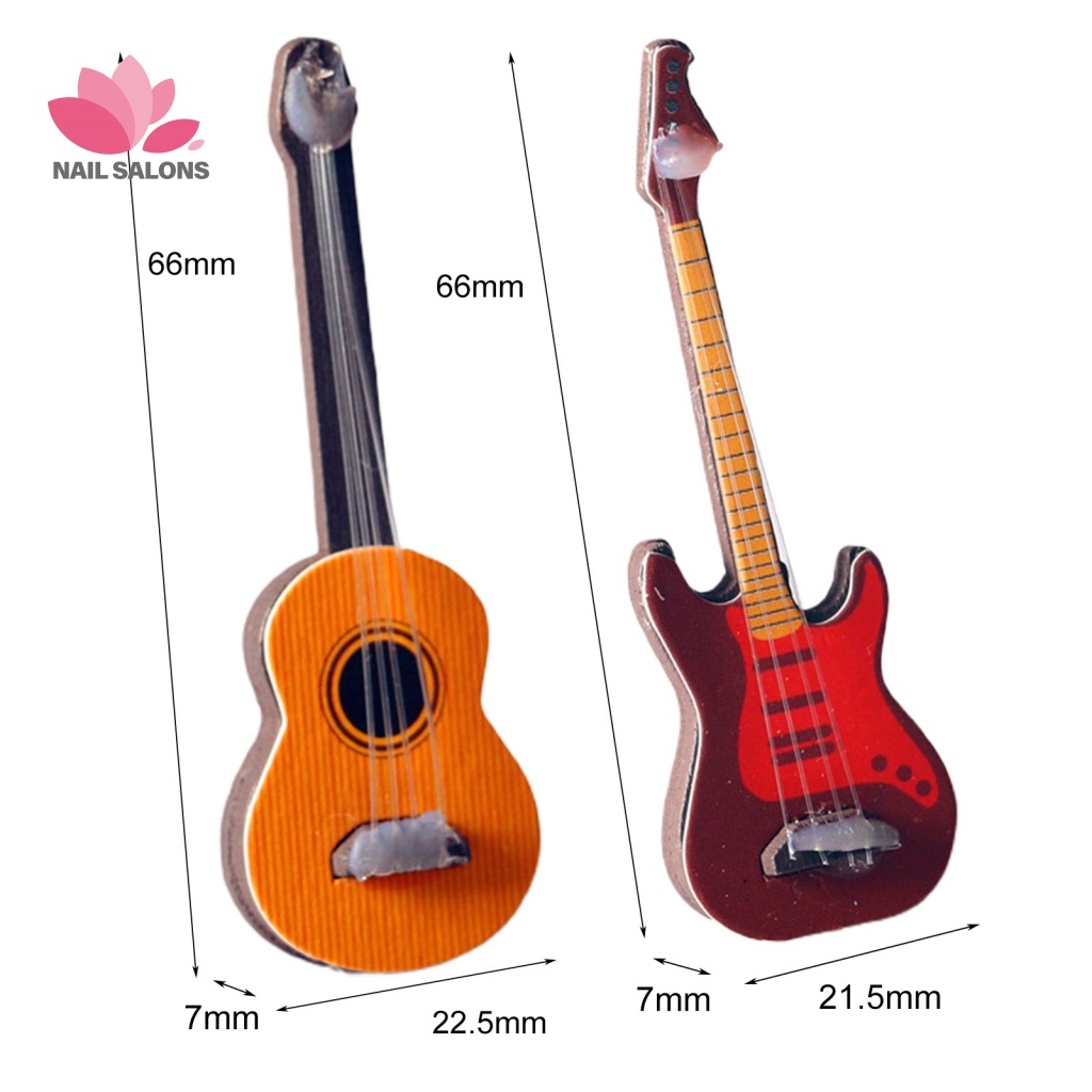 Đàn Guitar Mini Kết Cấu Cao Cấp Dùng Trang Trí Nhà Búp Bê