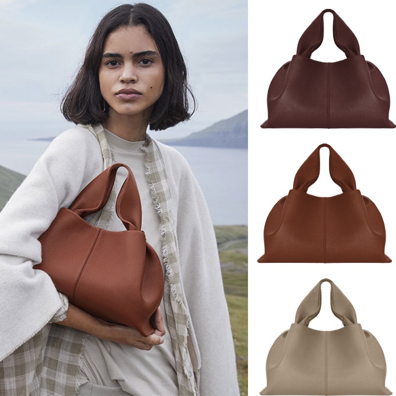 Túi Xách Da Thật Phối Dây Đeo Vai Tháo Rời Được Thời Trang Cho Nữ