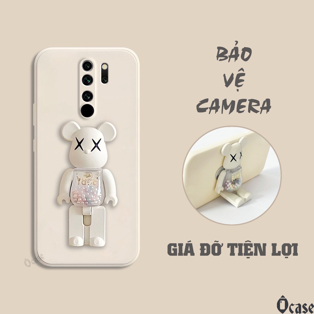 Ốp lưng Xiaomi Redmi Note 8 Pro / Redmi 9 mô hình gấu kiêm giá đỡ tiện dụng