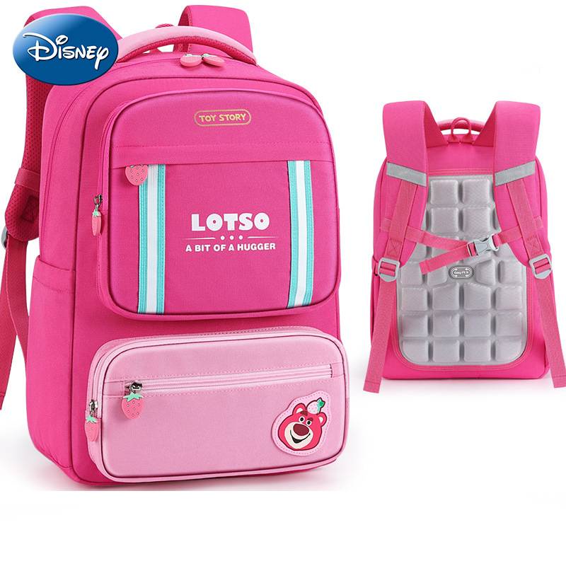 Ba Lô Đa Năng Chống Thấm Nước Sức Chứa Lớn Họa Tiết In Hình Gấu Dâu Tây Disney Cho Bé Lớp 1-3