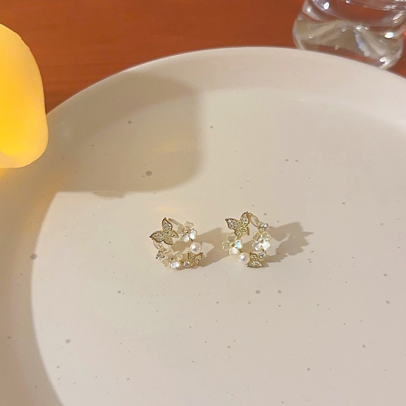 Khuyên Tai Hình Hoa Bướm Phong Cách Mới 2023 Cho Nữ YR