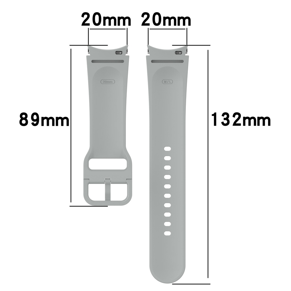 Dây đeo đồng hồ silicon 20mm cho samsung galaxy watch 6 5 4 40 / 44mm watch5 pro 45mm watch4 classic 42 / 46mm bracelet strap watchband