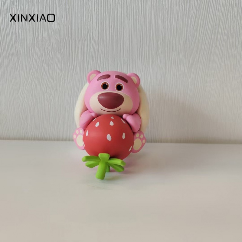 Búp bê gấu dâu tây hoạt hình handmade cho món quà sinh nhật bé gái