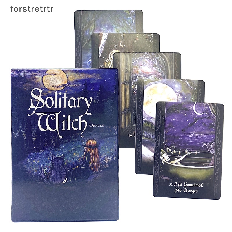 Forstretrtr the solitary witch oracle card tarot prophecy fate divination deck family party board game beginners cards fortune telling game en