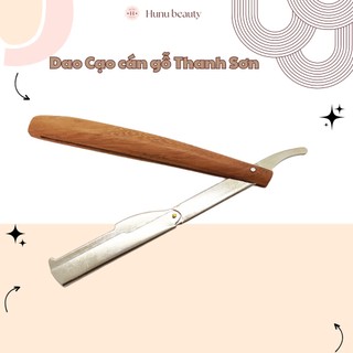 Dao cạo lông mặt cán gỗ thanh sơn, dao cạo baber cán gỗ thanh sơn