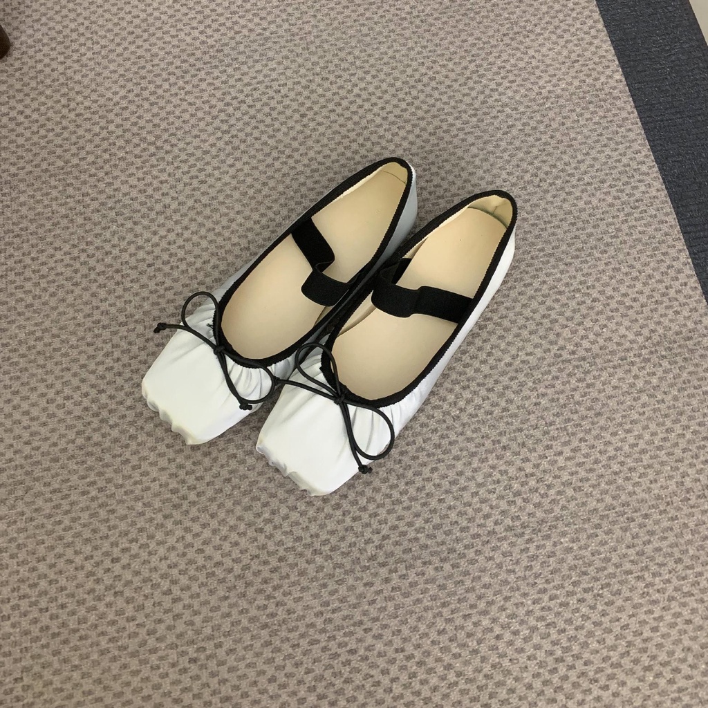 Giày Búp Bê Mary Jane Mũi Vuông Phong Cách Thời Trang Mùa Hè 2023 Mới