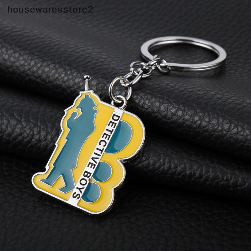 Detective conan keychain hình mặt dây chuyền keychain treo xe phụ kiện chủ boutique