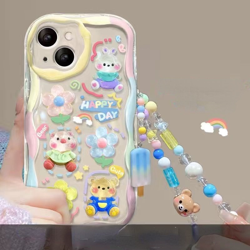 Iphone fresh cloud doodle bracelet all inclusive phone case for 7 7plus 8 8plus xs xr 11 12 13 14 pro plus promax