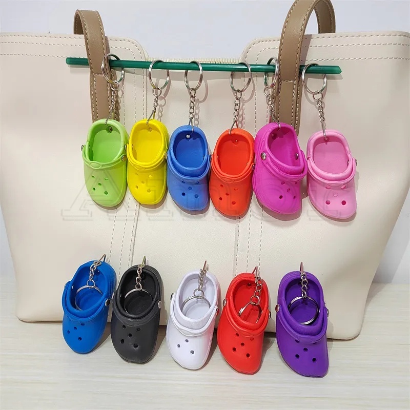Giày dép mini móc khóa cho chìa khóa ô tô, túi đeo chìa khóa phụ nữ đàn ông chia vòng chìa khóa eva chuỗi chìa khóa phụ kiện trang trí mặt dây chuyền sáng tạo vui nhộn giày hang động móc khóa dễ thương