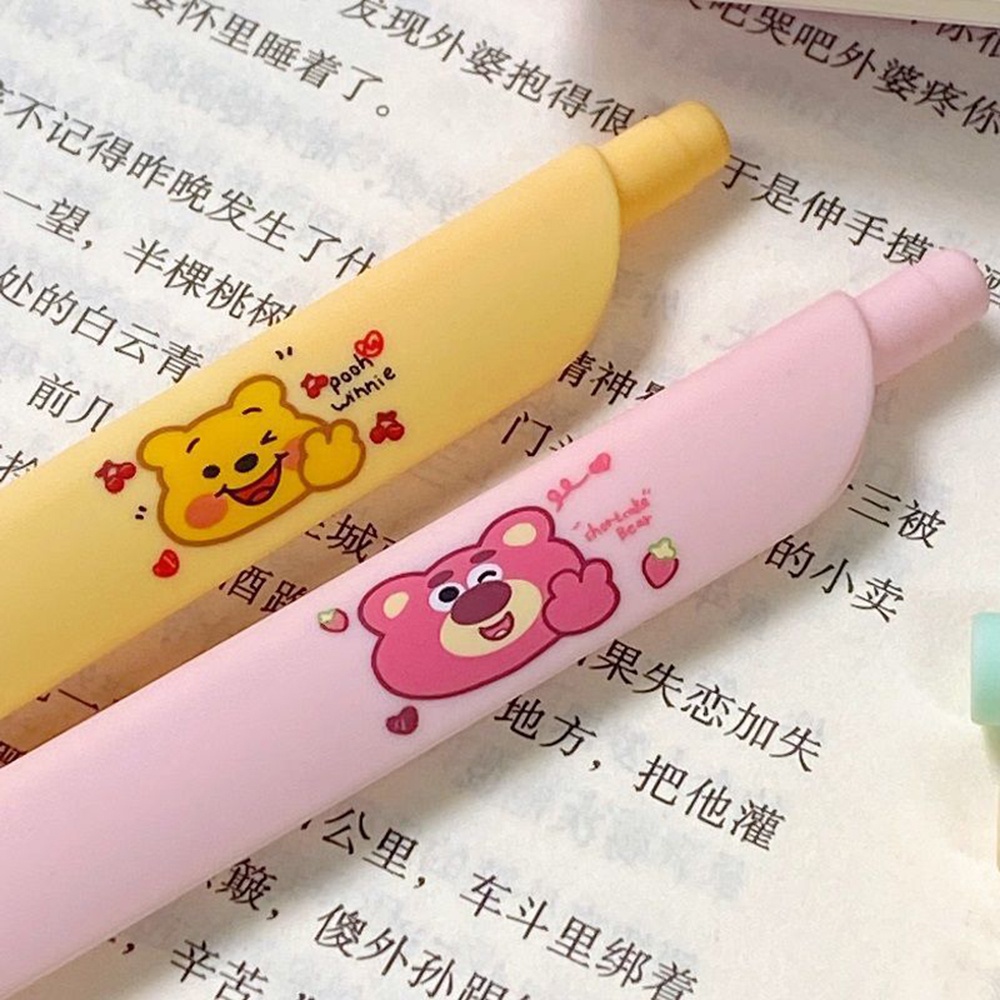 Dòng sanrio văn phòng phẩm ngoại hình cao bút tự động phẳng học sinh thời thơ ấu bàn chải câu hỏi mực bền