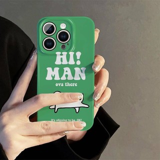 Phù Hợp Ốp Điện Thoại Cứng Hình Cún Hoạt Họa Màu Xanh Lá Kiểu Đường Phố Cho iPhone14promax 13 11 12 XR XS