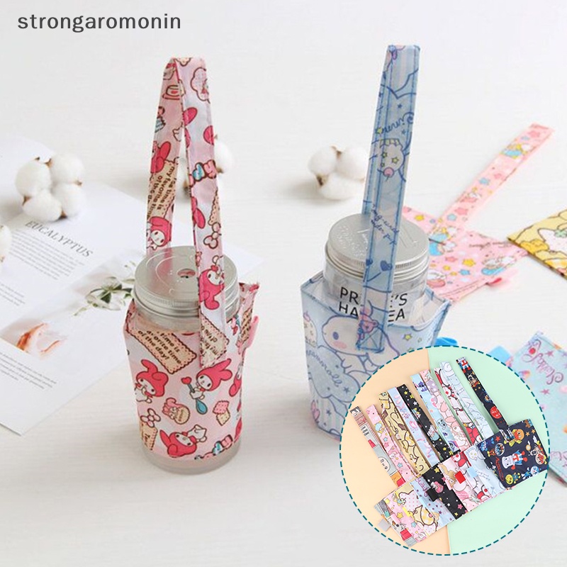 St phim hoạt hình eco-friendly đồ uống túi cốc bìa vải tote túi trà cà phê hand-cranked uống trà sữa cà phê túi xách vải ba st
