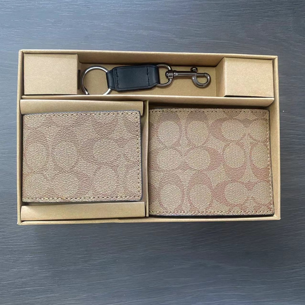 Ví nam wallte ngắn bằng da c0ach