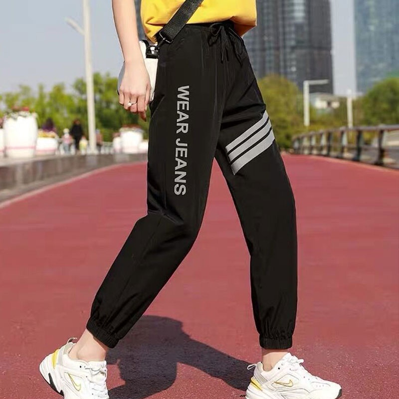 Quần sweatpants ENLEE dáng rộng phong cách Hàn Quốc thời trang thể thao dành cho nữ