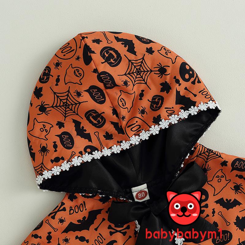 Babybaby-little girls 2 cái trang phục halloween váy vải tuyn không tay với bộ áo choàng có mũ trùm đầu