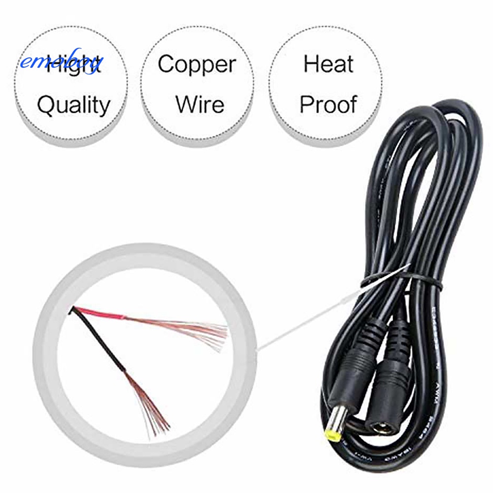 Emoboy doonjiey 2.1x5.5mm nam sang nữ dây nối dài cáp nguồn dc 12v cho camera quan sát