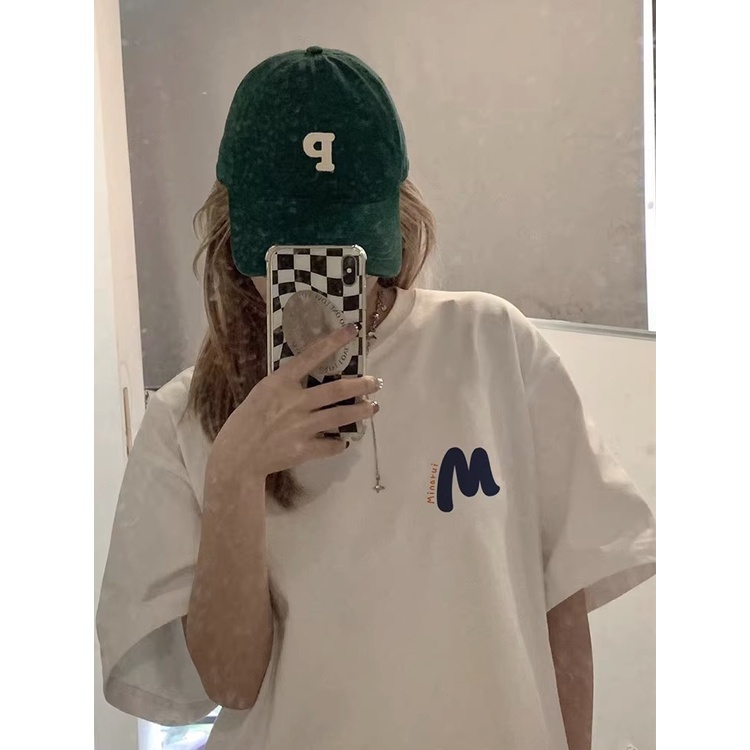 HIIXIIVI Áo thun 100% cotton mới in oversize tay ngắn rời thương hiệu địa phương cơ bản tees