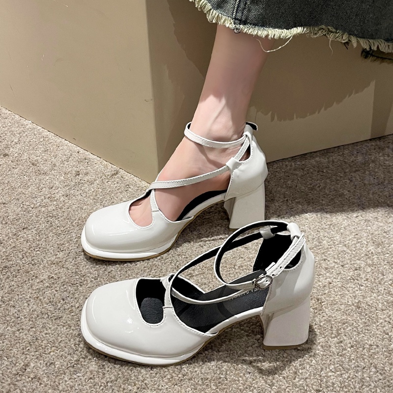 Giày Cao Gót Da Bóng Phong Cách Lolita Thời Trang Mùa Hè 2023