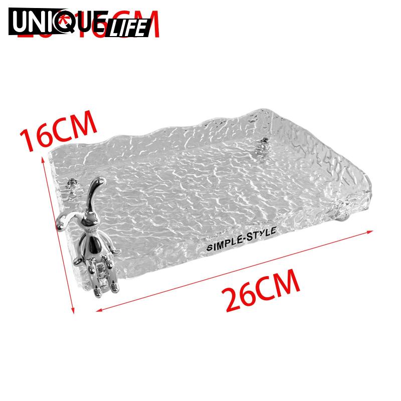 Khay trang điểm trưng bày phòng tắm vanity cho trang sức nước hoa chăm sóc da Kệ để đồ phòng tắm 2 tầng Acrylic kệ mỹ phẩm để bàn trong suốt