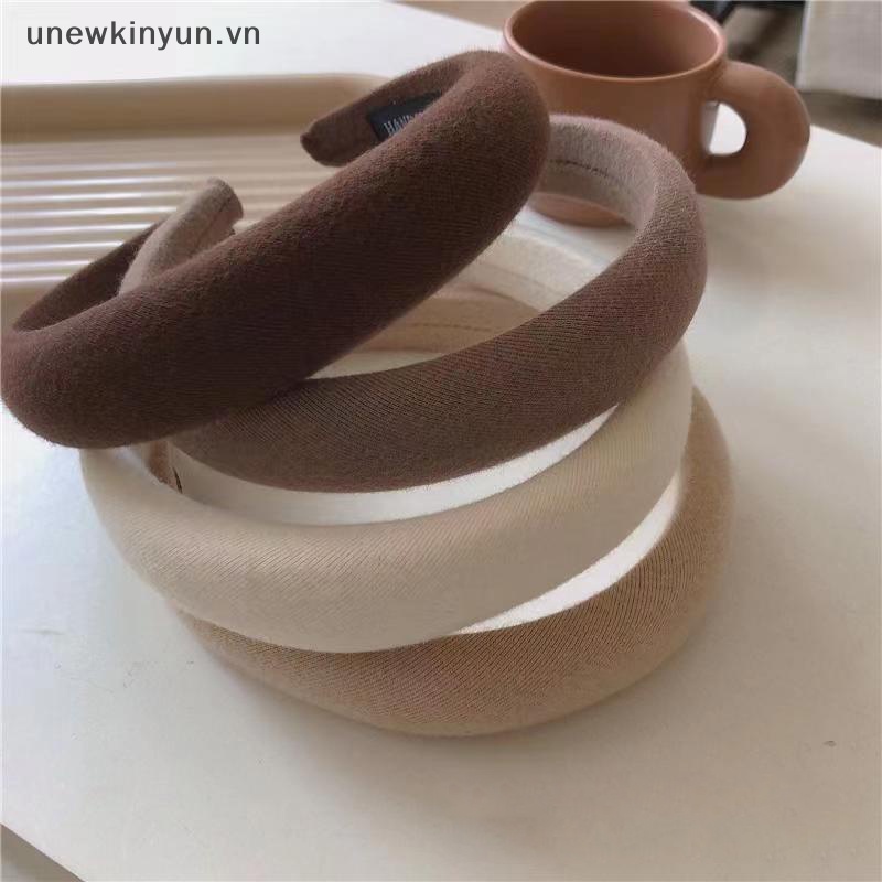 Uu elegant korean style wide-brimmed sponge headwear headband for fashion girls phụ kiện tóc vn