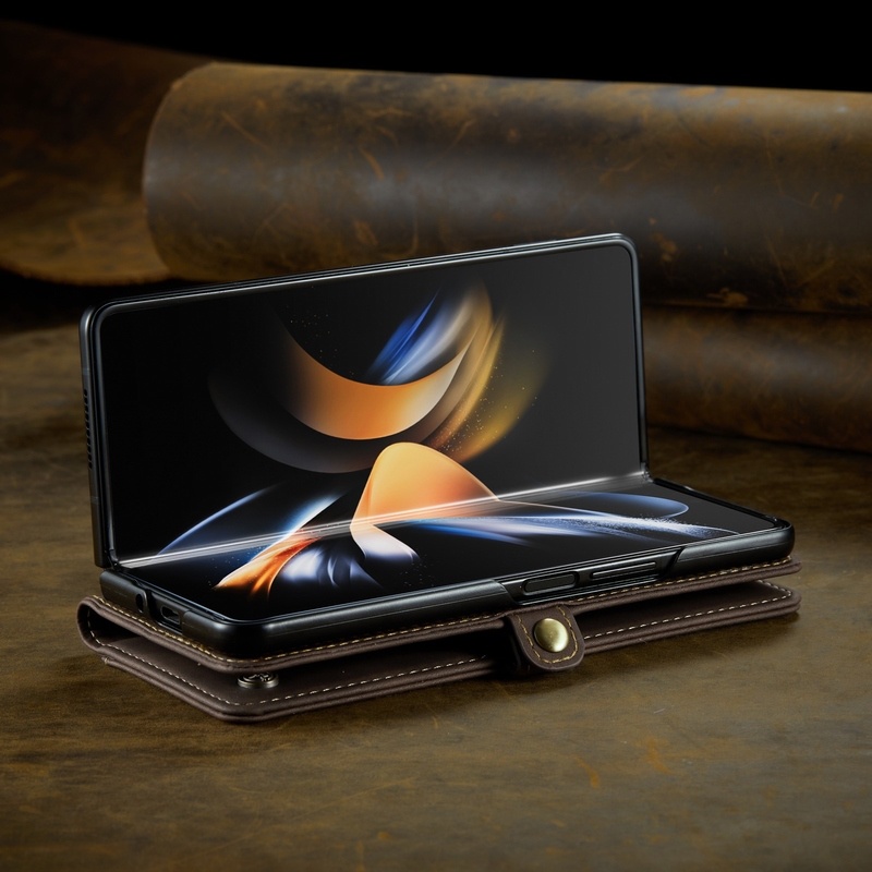 Bao da cho samsung galaxy z fold 5 bao da ví sang trọng chống sốc hộp đựng sách kinh doanh cho samsung z fold 4