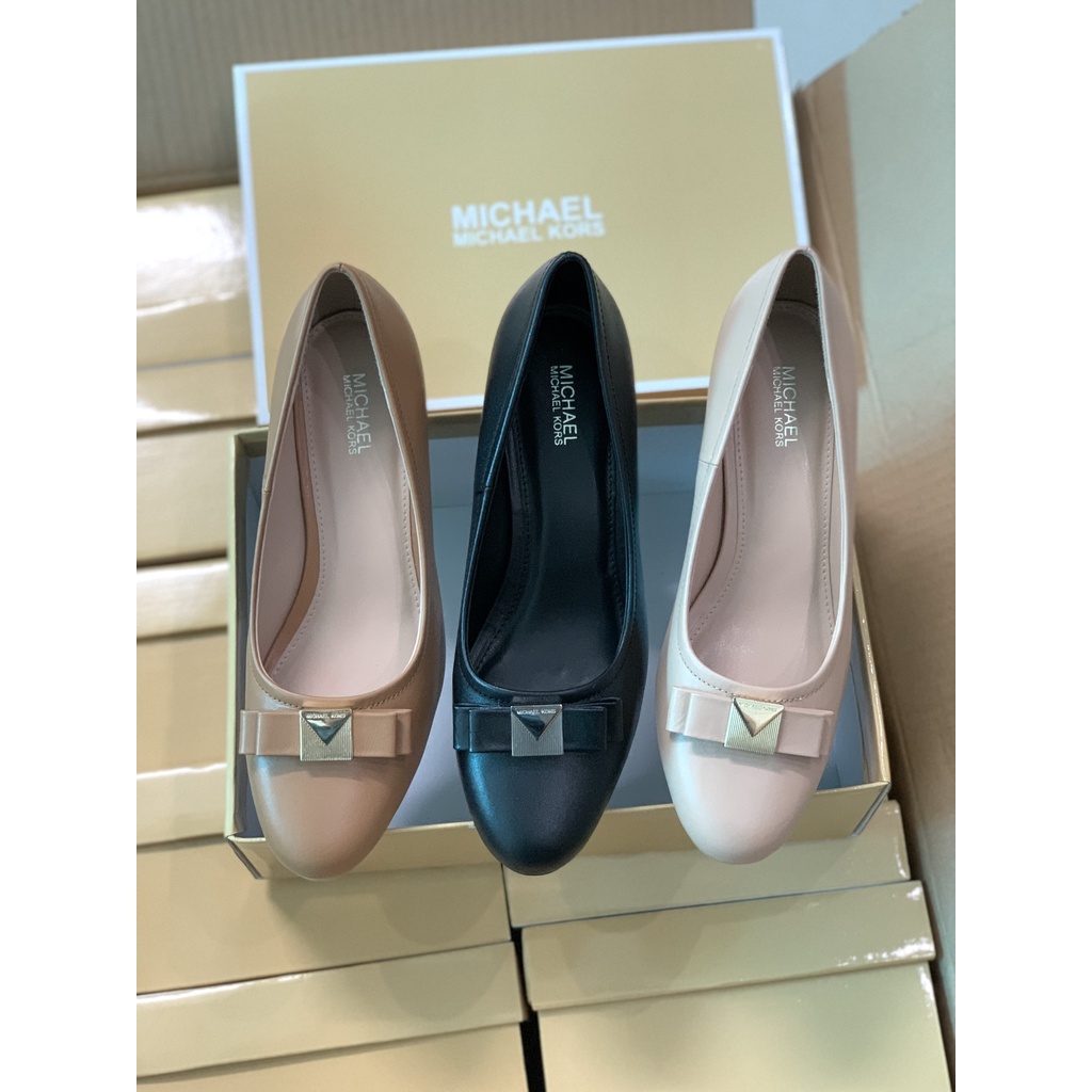 Giày MK mũi tròn, gót trụ 5cm