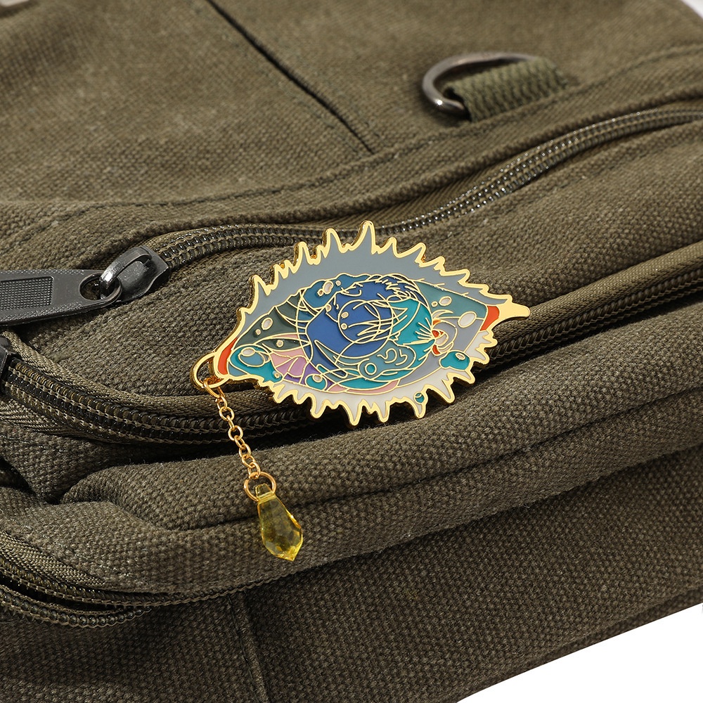 Anime jujutsu kaisen series enamel brooch gojo satoru chain eye ba lô quà tặng huy hiệu
