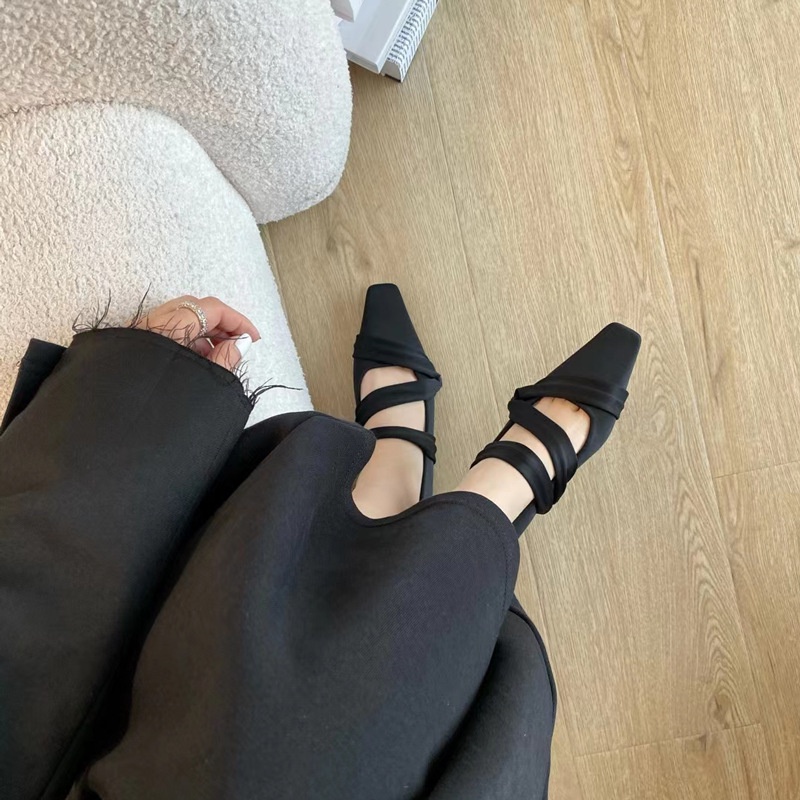 Hong Kong Premium shoes❥Giày Búp Bê Mũi Vuông Thoải Mái Thời Trang Phong Cách Hàn Quốc Cho Nữ