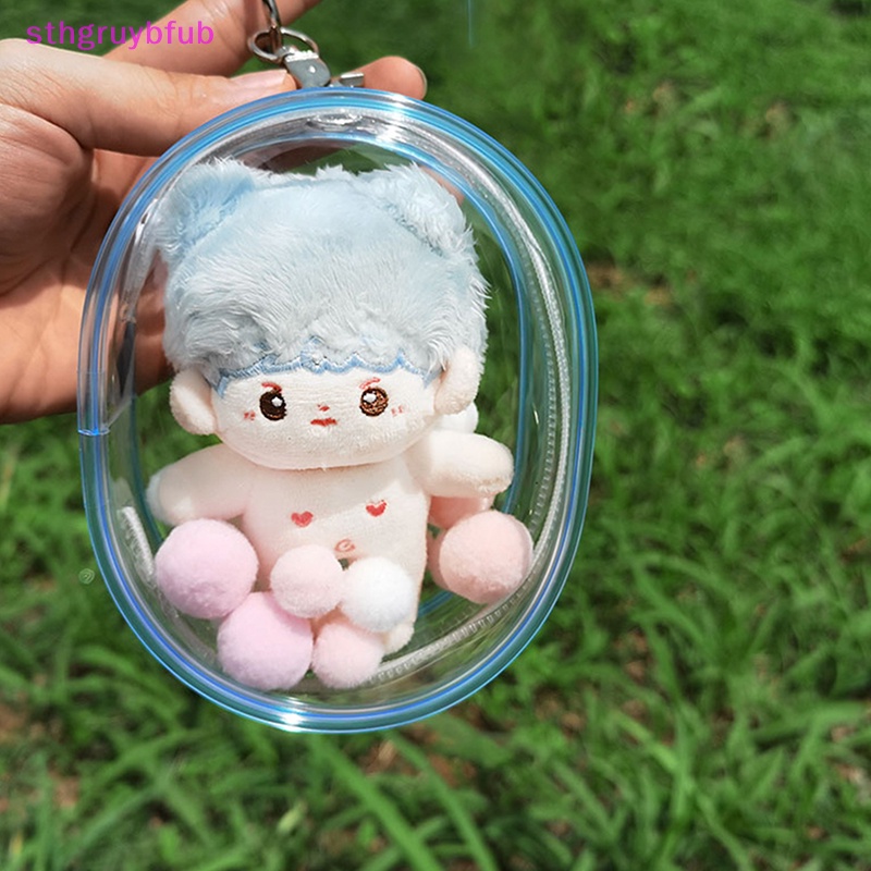 Sthb 10cm búp bê sang trọng ra túi pvc búp bê bông trong suốt túi trưng bày trong suốt hộp đựng trong suốt cho búp bê hoạt hình anime vn