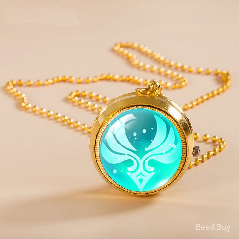 ✨Genshin Impact✨Đồng Hồ Thạch Anh Thần Genshin Va Chạm Bỏ Túi Chính Hãng Mắt Thần s Có Thể Xoay Được Cá Tính Cho Nam Và Nữ Sinh Sẽ sáng lên vào ban đêm