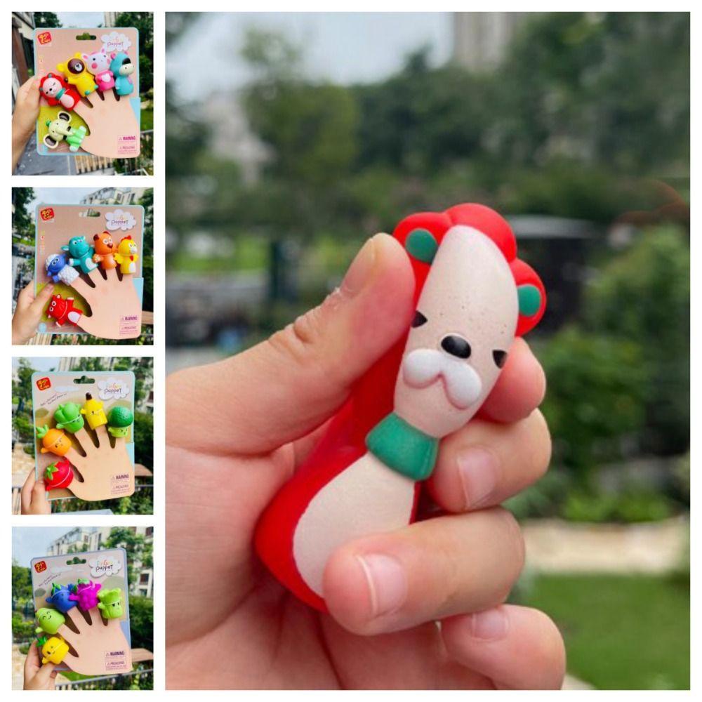 Adamesxqb set 5 Rối Bông Đeo Ngón Tay Nhiều Màu Sắc Hình Chú Thỏ Cho Bé