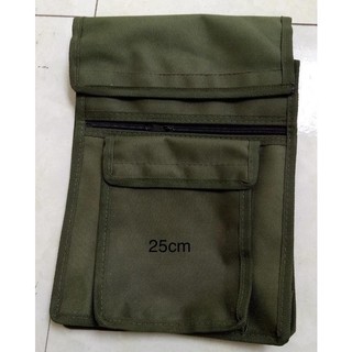 Túi đồ nghề 25x35x10cm vải nhựa bạt dày dặn siêu bền màu xanh