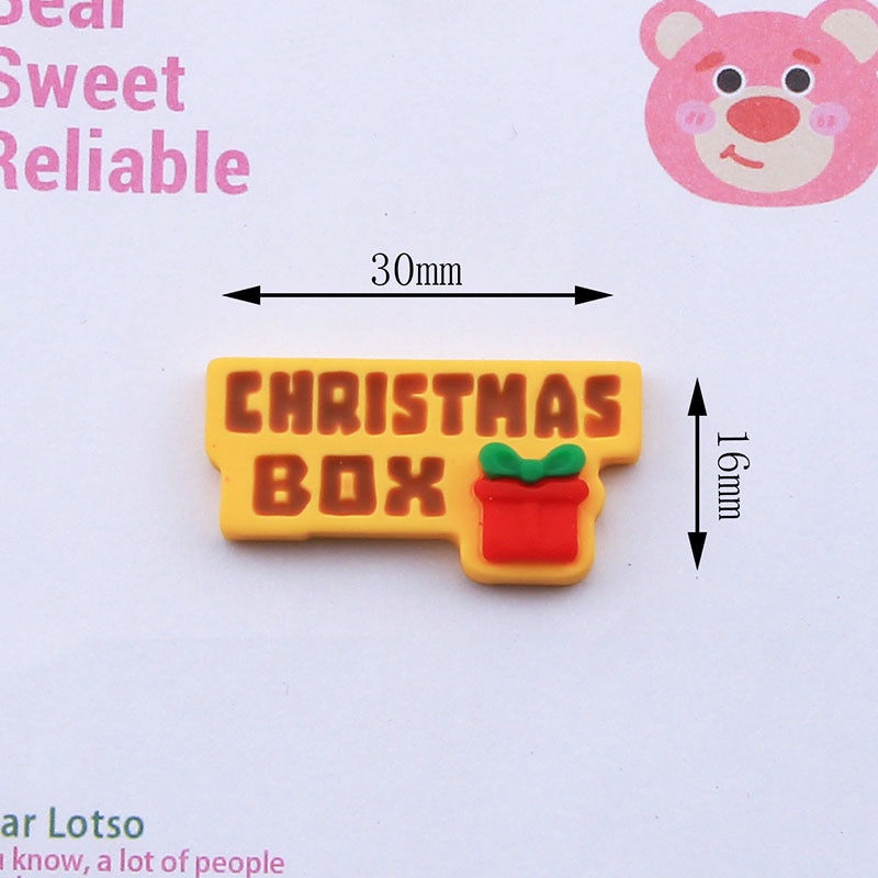 10 miếng christmas series thương hiệu tiếng anh diy flatbacks lợi ích cho trẻ em thủ công mỹ nghệ nhựa phụ kiện hoặc vỏ điện thoại băng đô tủ lạnh sticker trang trí