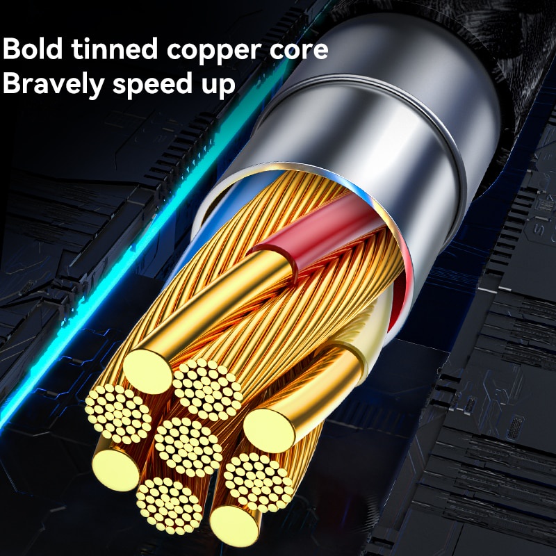 Cáp usb loại c 6a 66w sạc siêu nhanh ngày dây điện thoại micro usb dây sạc cho iphone huawei xiaomi samsung cáp usb c