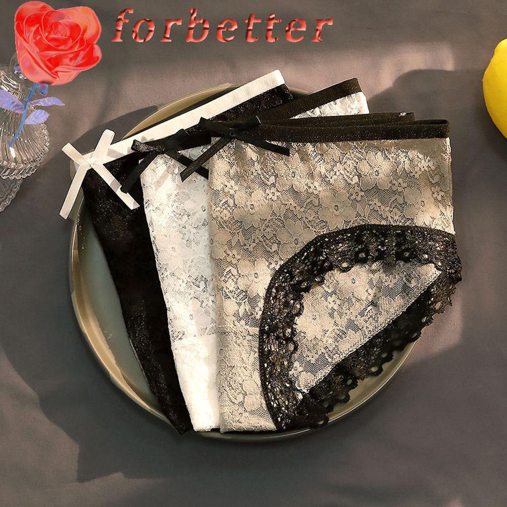 Quần Lót Lưng Vừa Thoáng Khí Đính Nơ Dễ Thương Cho Bạn Gái