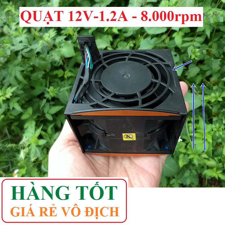 Quạt siêu mạnh 2 động cơ 12v - 1.8A - 22w đường kính 8cm