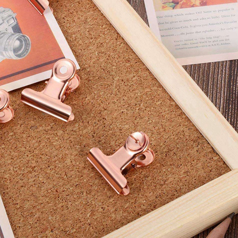 Set 60 Ghim Kẹp Bấm Màu Vàng Hồng / Đen Chuyên Dụng Cho Dự Án Trường Học