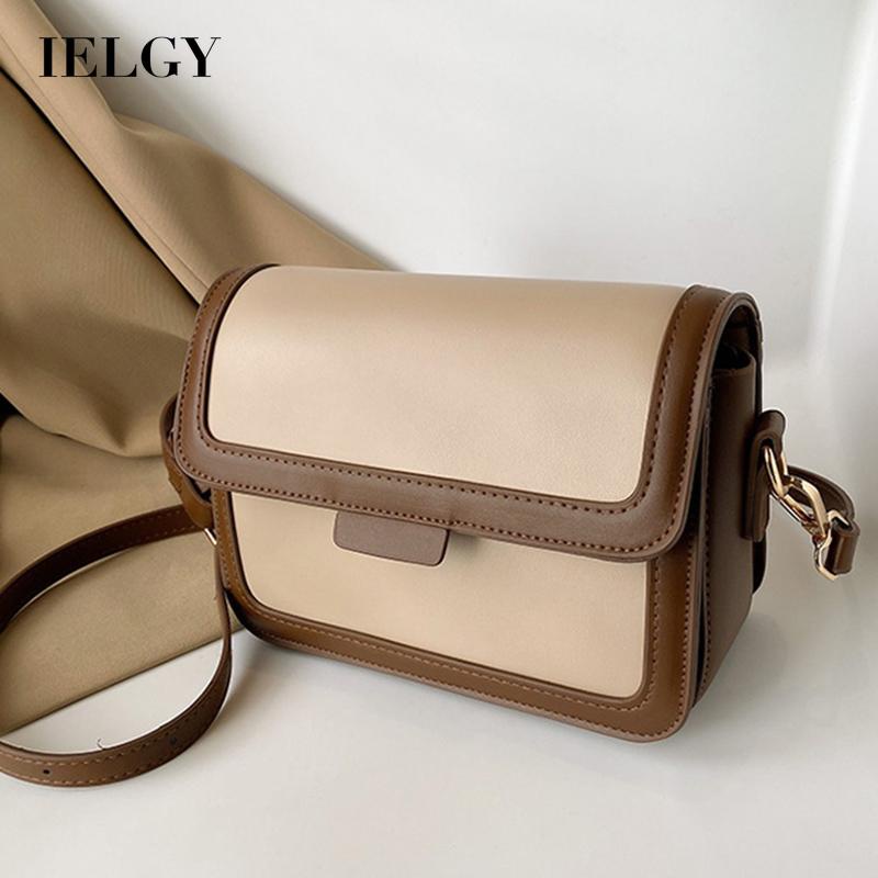 Túi Đeo Chéo Vai Hình Vuông Nhỏ Màu Sắc Tương Phản Hợp Thời Trang Cho Nữ