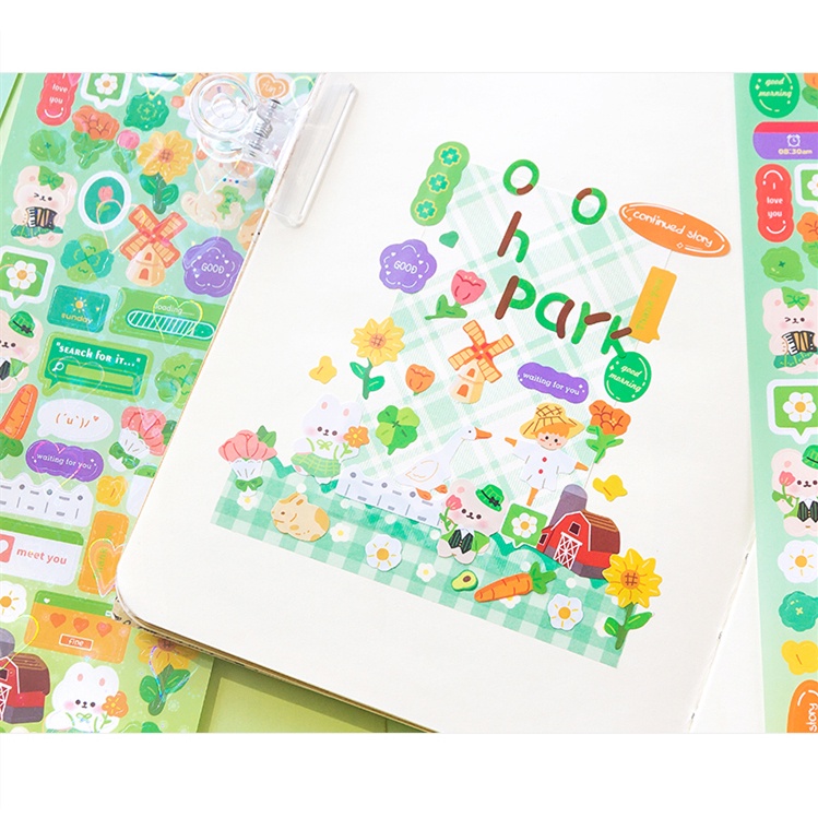 Bộ 2 Sticker Dán Trang Trí Sổ Tay Hình Câu Nói Vui Nhộn