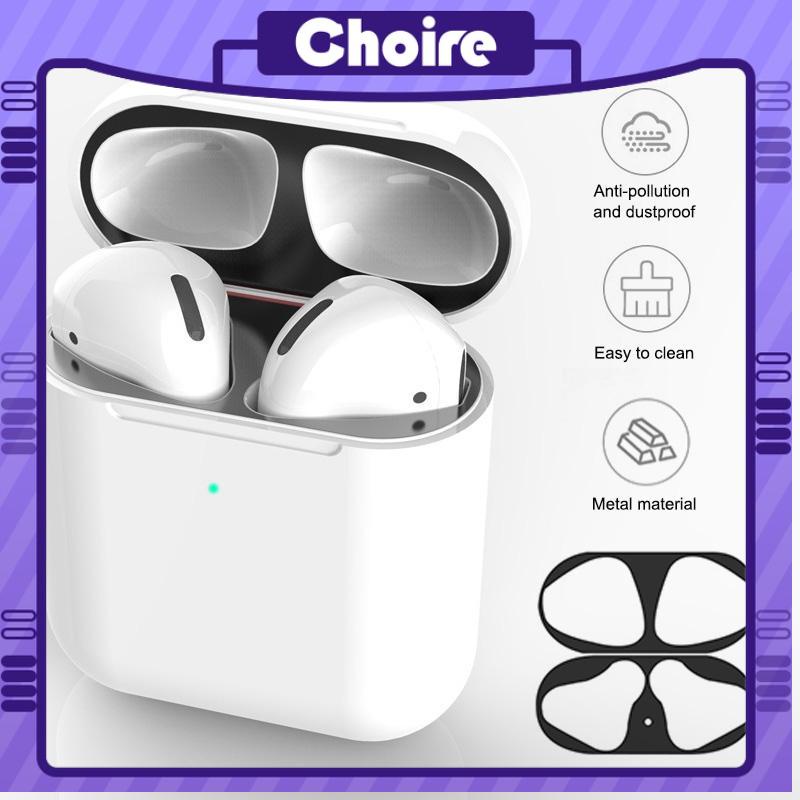 Skin Miếng Dán Kim Loại Bảo Vệ Hộp sạc Tai Nghe Bluetooth khả năng Chống Bụi Bẩn-CH