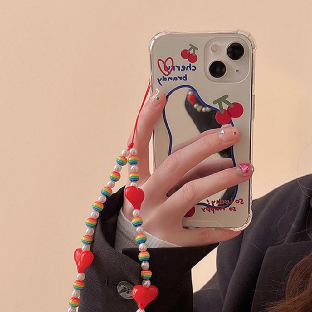 Ốp Điện Thoại TPU Mềm Chống Mồ Hôi Có Vòng Tay &amp; Gương Trang Điểm Cho IPhone 13 12 11 14 Pro Max XS XR 8 7 Plus