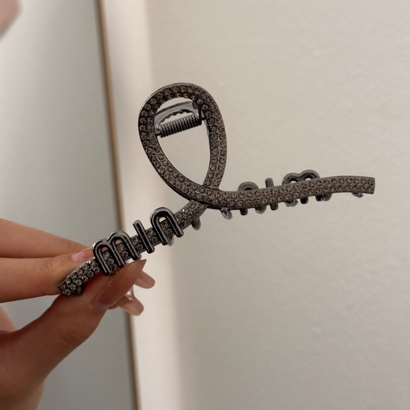 Kẹp Tóc Cá Mập Lớn Đính Đá Chữ Cái Thanh Lịch Cao Cấp Mới