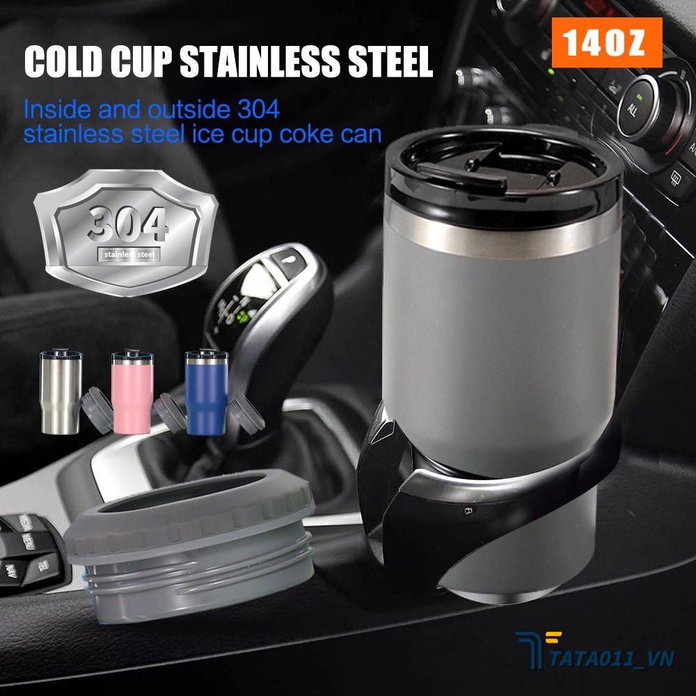 Bình Giữ Lạnh 4 Trong 1 Bình Giữ Nhiệt Bằng Thép Không Gỉ 14Oz Bình Giữ Lạnh Bình Giữ Lạnh Có Ống Hút Cho Bia Đồ Uống Phù Hợp Với Bình Gầy Mỏng VN1
