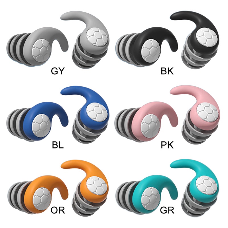 Nút Bịt Tai Bằng Silicone Cách Âm Chống Nước Ba Lớp Giảm Tiếng Ồn Khi Ngủ