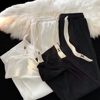 Quần Dài Thể Thao Ống Đứng Dáng Rộng Lưng Cao Màu Trơn Kẻ Sọc Kiểu Hàn Quốc Thời Trang Cho Nam quần dài trắng nam quần jogger hiphop quần đẹp quần vintage quần dài đen nam quần kaki nam baggy kaki