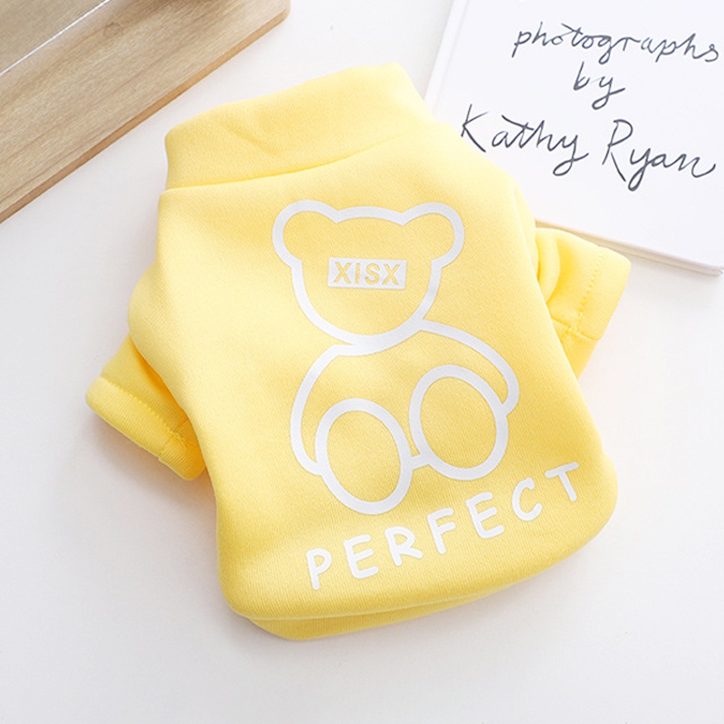 Áo Khoác Mùa Đông Ấm Áp Có Mũ Trùm Hình Gấu Dễ Thương Kích Thước Nhỏ Vừa Và Nhỏ Cho Chó Chihuahua Yorkie