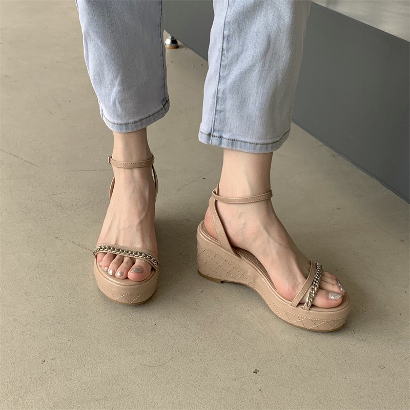 Giày Sandal Cao Gót Mũi Vuông Thời Trang Mùa Hè Hàn Quốc 2023 Cho Nữ