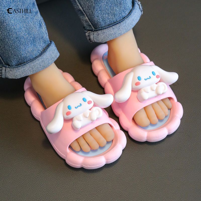 SANRIO Dép Đi Trong Nhà Chống Trượt Họa Tiết Hoạt Hình Mymelody Kuromi Cinnamoroll Đáng Yêu Cho Trẻ Em