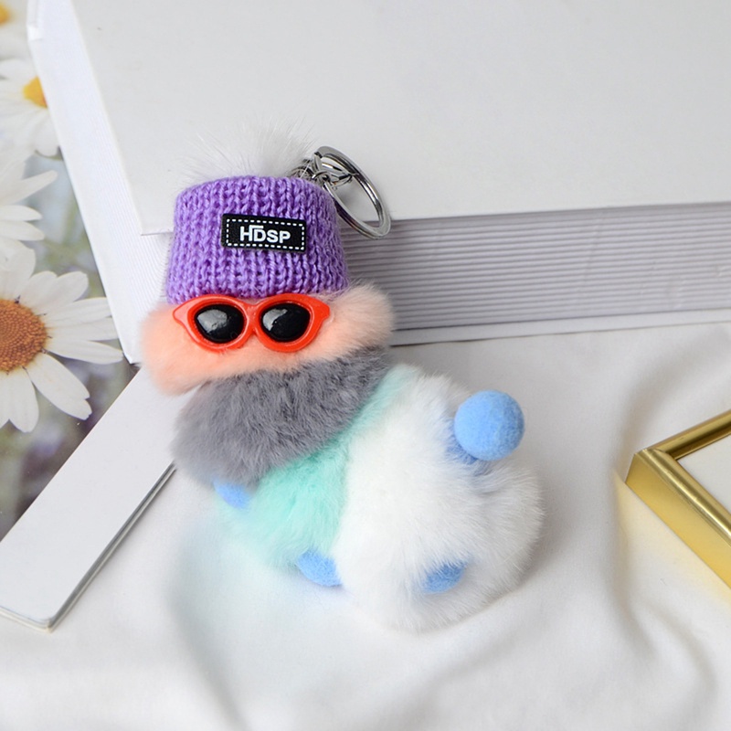 Ygt Móc Khóa Hình Sâu Bướm Lông Xù Đáng Yêu Dành Cho Trang Trí